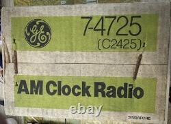 NEW Vintage General Electric AM Radio Alarm Clock Model 7-4725A Working 60s