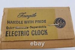 NEW Vtg General Electric GE White Marble Case 7360 Electric Alarm Clock 6X4