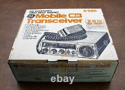 NOS General Electric GE 3-5811 40 Channel CB radio withbox vintage 70's Japan