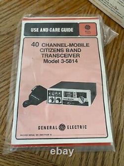 NOS General Electric GE 3-5814 40 Channel CB radio withbox vintage 70's