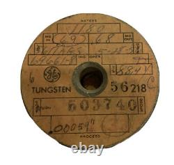 NOS General Electric Vintage Tungsten Fine Wire 0.00059 Diameter 1180 meters