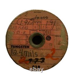 NOS General Electric Vintage Tungsten Fine Wire 0.0009 Diameter 10000 meters