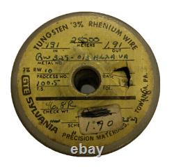 NOS General Electric Vintage Tungsten Fine Wire 0.001 Diameter 25000 Meters