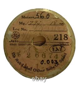 NOS General Electric Vintage Tungsten Fine Wire 0.0018 Diameter 560 Meters
