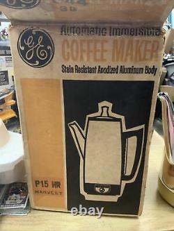 NOS New Vintage 60's General Electric GE 9 Cup Percolator Coffee maker P15 Gold