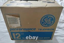 NOS VINTAGE GAMING General Electric 12 Black & White GE TV 12XJ4104S