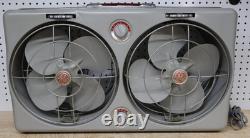 Nice Clean Vintage GE General Electric Metal Double Adjustable Window Box Fan US