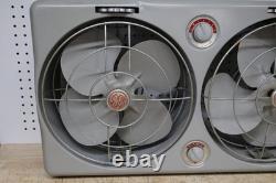 Nice Clean Vintage GE General Electric Metal Double Adjustable Window Box Fan US