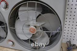 Nice Clean Vintage GE General Electric Metal Double Adjustable Window Box Fan US