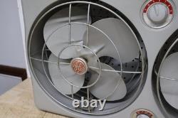 Nice Clean Vintage GE General Electric Metal Double Adjustable Window Box Fan US