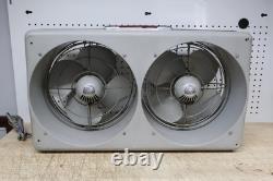 Nice Clean Vintage GE General Electric Metal Double Adjustable Window Box Fan US