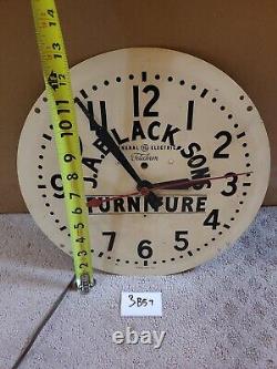 RARE General Electric Telechron Vintage Clock J. A. Black Sons Furniture 3B 57