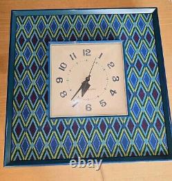 RARE Mid Century Psychedelic Vintage GE Electric Wall Clock 2548 READ