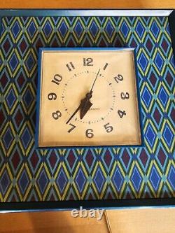 RARE Mid Century Psychedelic Vintage GE Electric Wall Clock 2548 READ