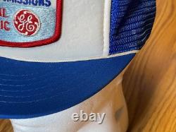 RARE! VTG GE General Electric Trucker Hat Snapback Tank/Turret Drives Patch