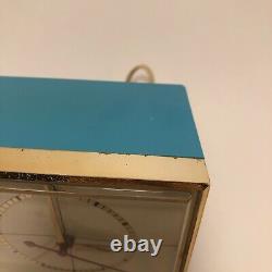 RARE Vintage General Electric Blue Alarm Clock With Tulip Base