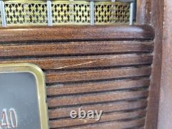 RARE Vintage General Electric C-103 Tube Radio 1950s Mahogany Case