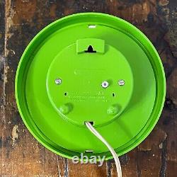 RARE! Vintage General Electric Round 6 Green Electric Wall Clock WORKS