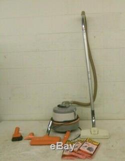 RARE Vintage General Electric V11C6 Canister Vacuum Cleaner withHose Tips & Bags