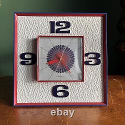 RARE Vintage Mid Century Psychedelic General Electric Wall Clock Model 2548 Pop