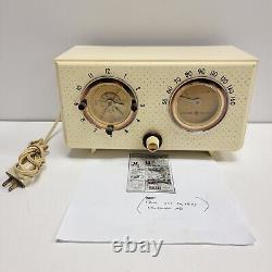 RARE Vtg 1955 General Electric GE MUSI THERM Thermostat Alarm Clock Music Radio