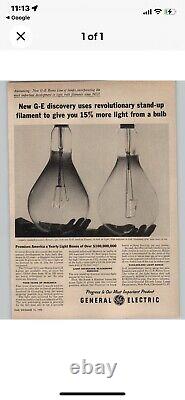 Rare Antique 1955 General Electric 750 W Light Bulb Bonus Line Demonstration Kit