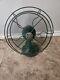 Rare Antique General Electric Vintage Desk Fan Army Green Works