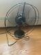 Rare Antique General Electric Vintage Oscillates! Desk Fan Army Green Works