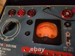 Rare General Electric GE Vintage Tube Checker Model TC-3A Tube Tester- Powers On