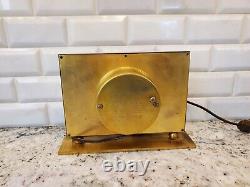 Rare General Electric VTG Art Deco 1930s electric table, desk clock Solid Brass
