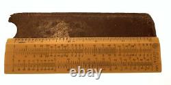 Rare Vintage GE General Electric Slide Rule Ruler Leather Cover Case France Marc