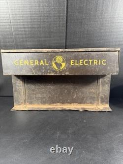 Rare Vintage GE Mazda Lamps Multi Socket Metal Panel Fixture Hard to Find
