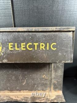 Rare Vintage GE Mazda Lamps Multi Socket Metal Panel Fixture Hard to Find