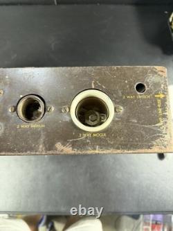 Rare Vintage GE Mazda Lamps Multi Socket Metal Panel Fixture Hard to Find