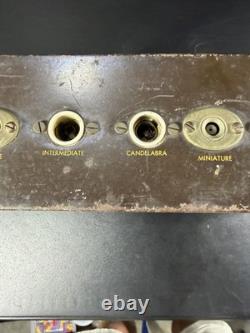 Rare Vintage GE Mazda Lamps Multi Socket Metal Panel Fixture Hard to Find