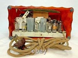 Rare Vintage General Electric L-622 Bakelite Catalin Radio Receiver Red Tortoise