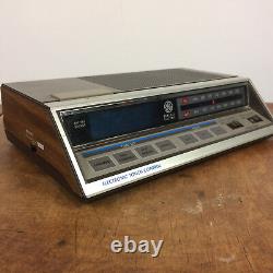 Rare Vtg 80s Electronic Touch Control GE Digital Alarm Clock Radio Mid Century