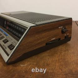 Rare Vtg 80s Electronic Touch Control GE Digital Alarm Clock Radio Mid Century