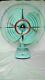 Rare Mid-century Teal Toshiba Oscillating Fan