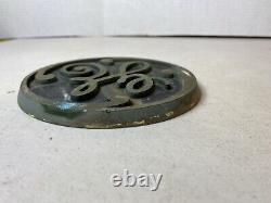 Rare vintage General Electric logo cast iron brass 145916D sign emblem 11B96