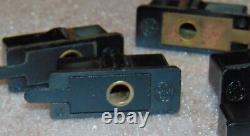 Six Nos Square Black Bakelite Pointer Knobs With Screw Vintage General Electric