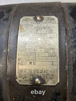 Small Vintage Working General Electric AC Motor Model 26136 1/4 HP