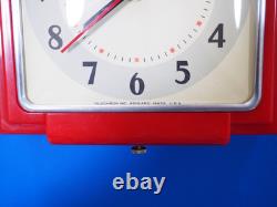 Telechron General Electric 1949-53 2H25 Red Clock Restored New Movement GE