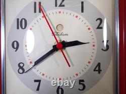 Telechron General Electric 1949-53 2H25 Red Clock Restored New Movement GE