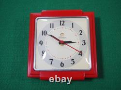 Telechron General Electric 1949-53 2H25 Red Clock Restored New Movement GE