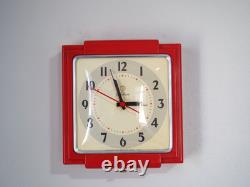 Telechron General Electric 1949-53 2H25 Red Clock Restored New Movement GE