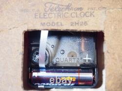Telechron General Electric 1949-53 2H25 Red Clock Restored New Movement GE