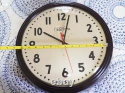 Telechron General Electric 1950s 15 Vintage School Clock GE Updated Quartz