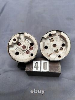 Two Early Lighting Sockets, General Electric and Bryant vintage Tiffany Handel