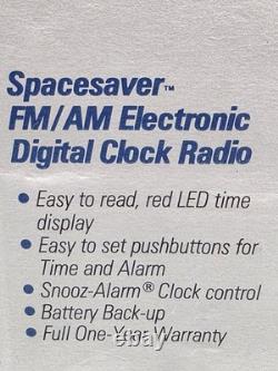 VINTAGE GE FM/AM Digital Clock Radio Model 7-4624 Wood Grain, FACTORY SEALED